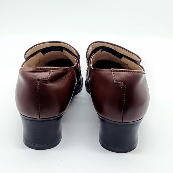 Quoddy Classic Cognac Brown Italian Leather Horsebit Loafers - 37 - Picture 5 of 8